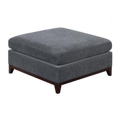 Modular Living Room Furniture Ottoman Ash Chenille Fabric 1Pc Cushion Ottoman Couch