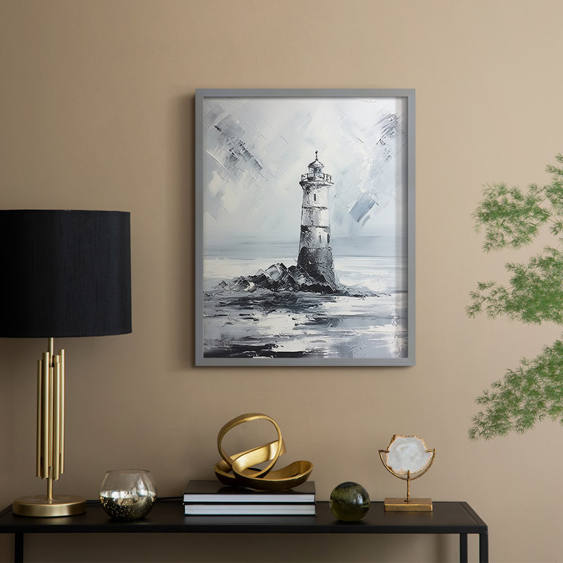 NAUTICAL Series Dxxv, reproduction encadrée - bois massif, Gris, H 21 po x l 17 po