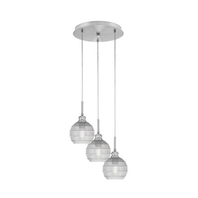 Luminaire suspendu suspendu en grappe 3 lumières Array
