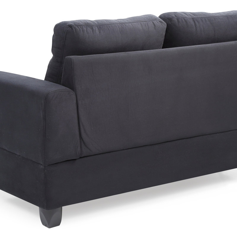 Cozy Transitional Loveseat For Two, durable, Black