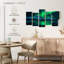 Northern Lights sur toile, reproduction de 5 pièces-1420644534