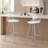 Breion Modern Transparent Bar Stools with Faux Leather Seat and Metal Legs ( Set of 2)-1957520443