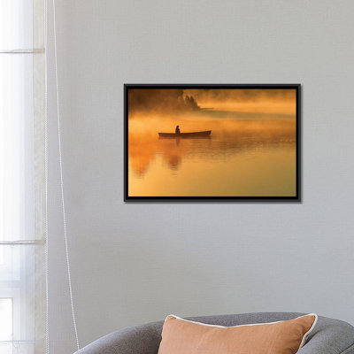 «A Lone Canoeist, Algonquin Provincial Park» par Nancy Rotenberg - reproduction de photo sur toile