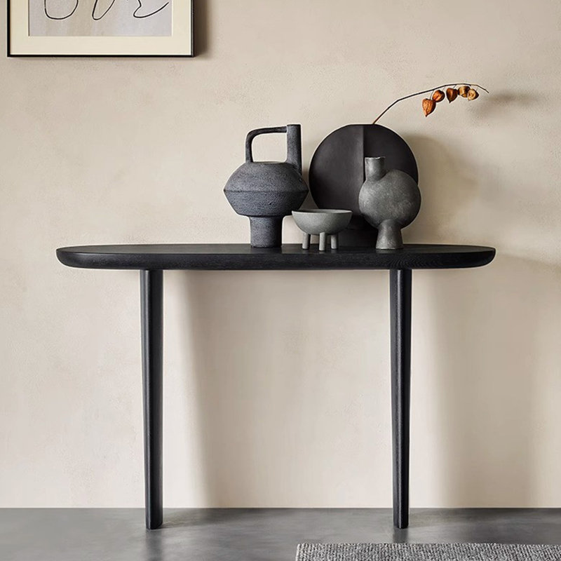 Console américaine simple et moderne, Noir, H 29,5 po x l 47,2 po x P 11,8 po