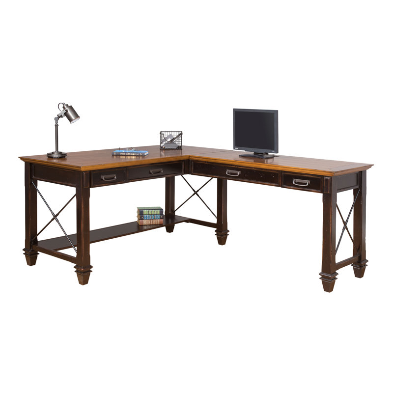 Bureau de direction en L, Brun