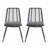 Set Of 2 Outdoor Patio Chair, With 2 Grey Cushions