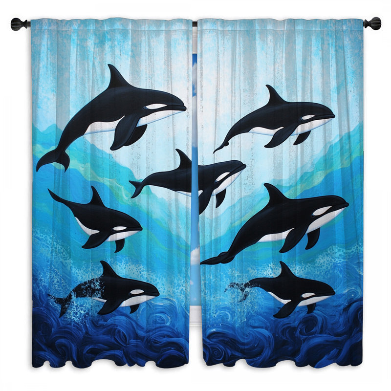 Orca rideaux de fenêtre obscurcissant et obscurcissant - 2 panneaux, 56 po x 76 po - 2 panneaux, Transparent