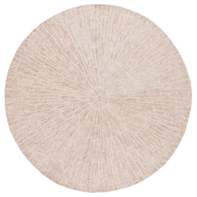 Marquee 507 Hand Tufted Wool/Cotton Starburst Rug in Brown/Beige