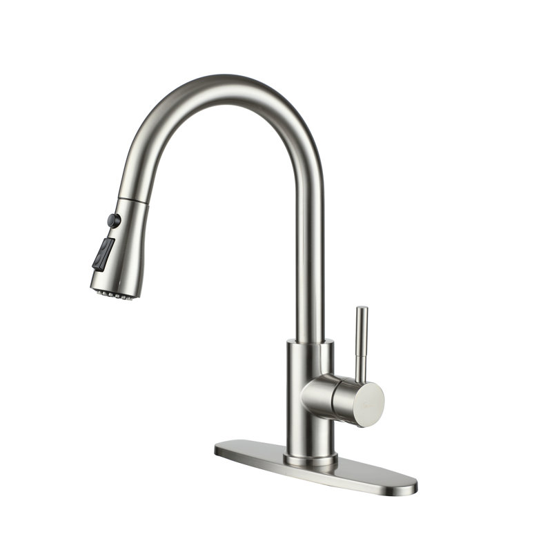 Clihome Pull Down Kitchen Faucet, Brushed Nickel
