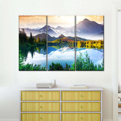 «Mountain and Lake Sunrise», reproduction d'art sur toile