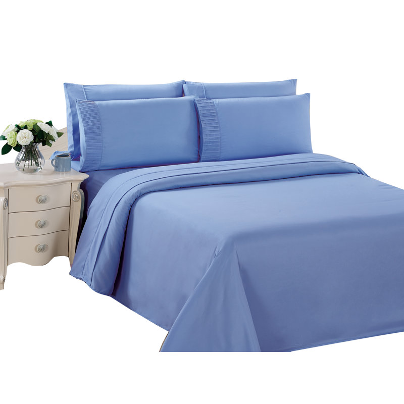 Ensemble de housse de couette avec 2 taies d'oreiller en rayonne de bambou de toutes les saisons avec fermeture à glissière cachée et douce toutes saisons Marina Marina