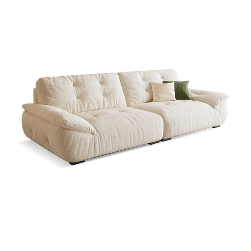 White Chenille Modular Sofa bed cushion couch