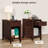 Narrow End Table With Charging Station, Flip-top Outlet & Usb-c, Nightstand With Drawer And Cabinet-1120504524-1120504522
