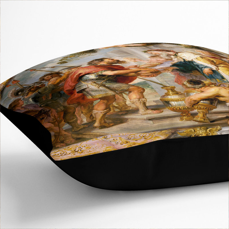 Square Cushion, 40cm H x 40cm W x 15cm D, Black