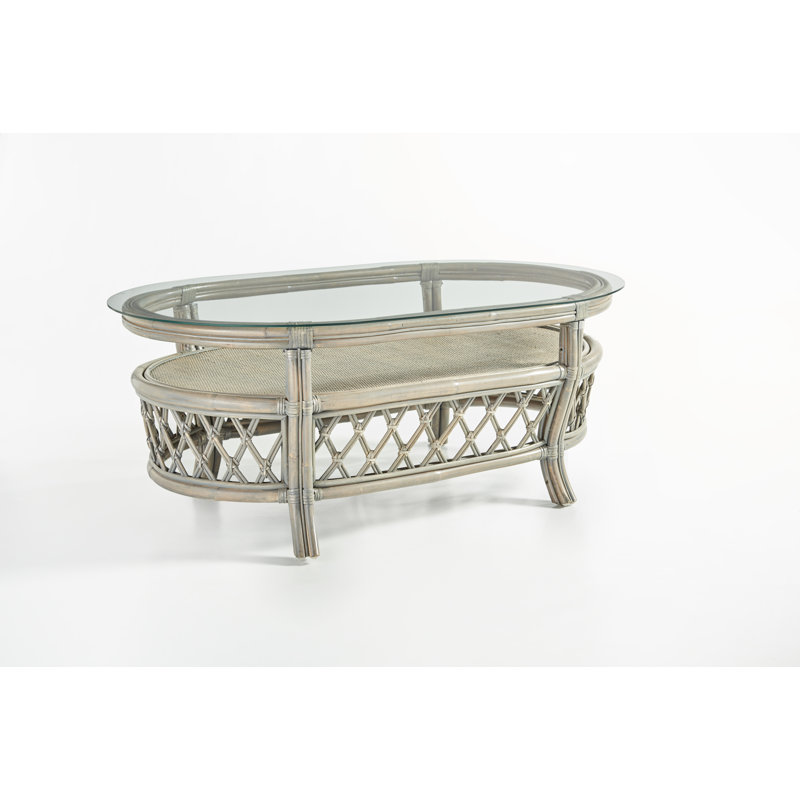 Stowers Glass Top Single Coffee Table, Willow