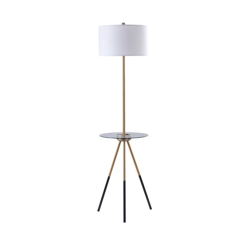 Anzalone 158.8cm LED Tripod Floor & Table Lamp Set with USB