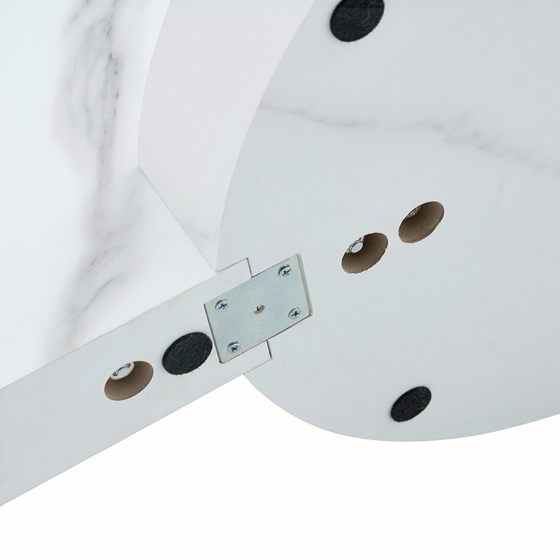 Grain Double Layer Coffee Table, White
