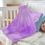 Jeté en molleton transparent ultra doux, imprimé lavande lilas coloré-130069661