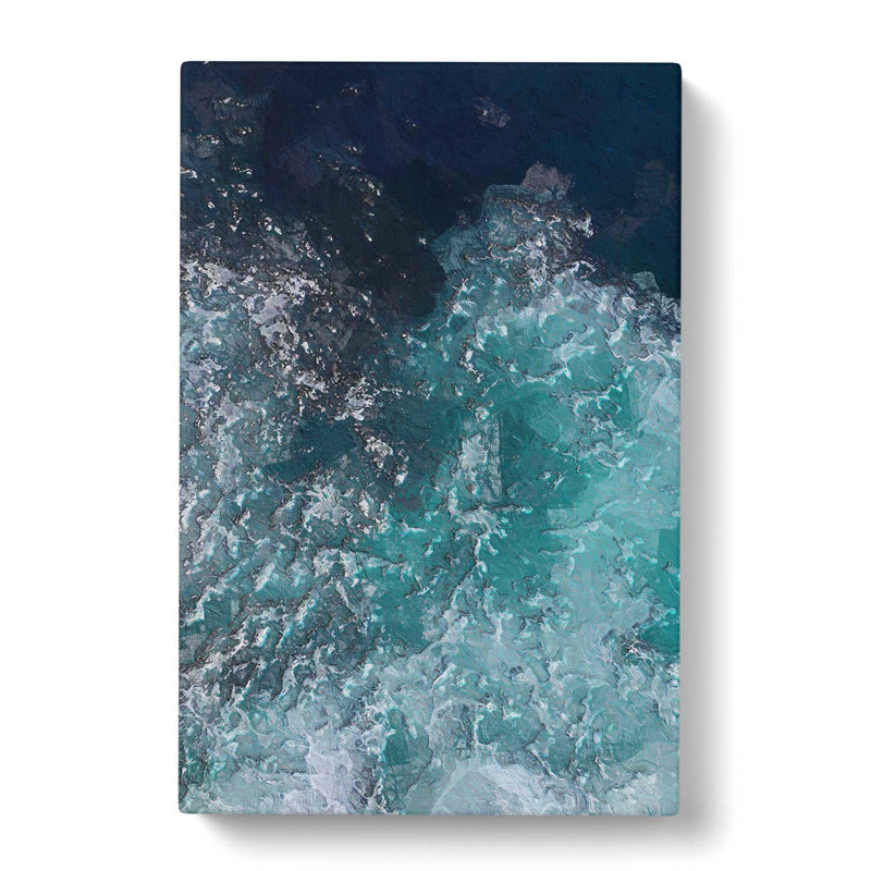 Marbled Waters - Wrapped Canvas Painting, 50cm H x 35cm W x 3cm D