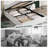 Full Size Lift Up Storage Bed Frame with with Gold Wingback Headboard, Velvet Upholstered Bed Frame with Diamond Tufted Design & Gold Trim, Hydraulic Support, No Box Spring Needed, White-2139490650-2139490653
