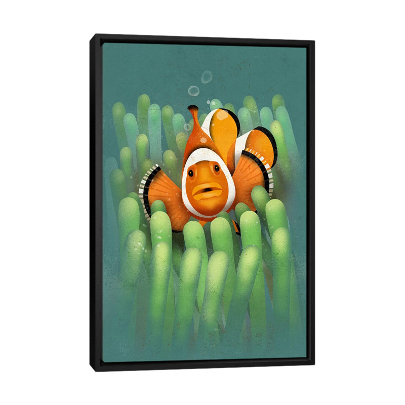 Clown Fish by Dieter Braun - Print on Canvas, Black Framed, 152.5 cm H x 101.5 cm W