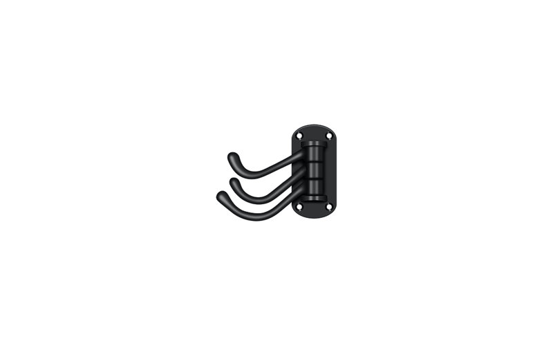 Triple Robe Hook, Painted Black