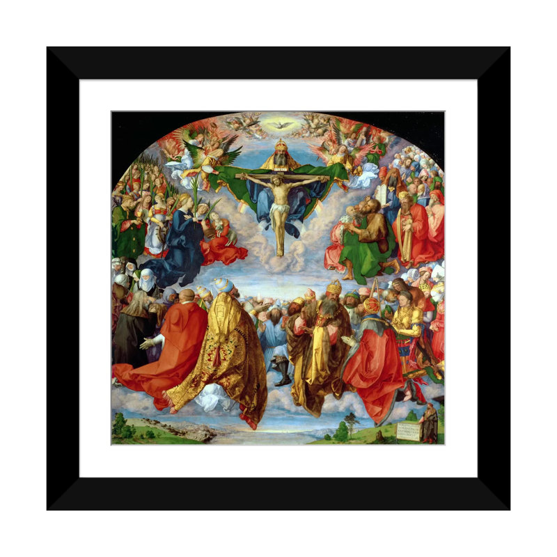 « the landauer altarpiece, all saints day, 1511 », reproduction sur toile, H 16 po x l 16 po x P 1 po, Blanc