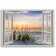 Leinwandbild - Grafikdruck "Fenster zum Strand"