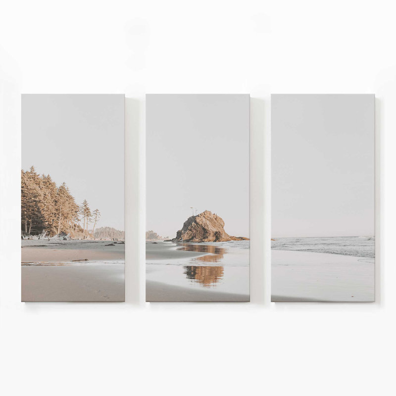 Élégance côtière | Impression sur toile 3 panneaux, H 36 po x l 54 po