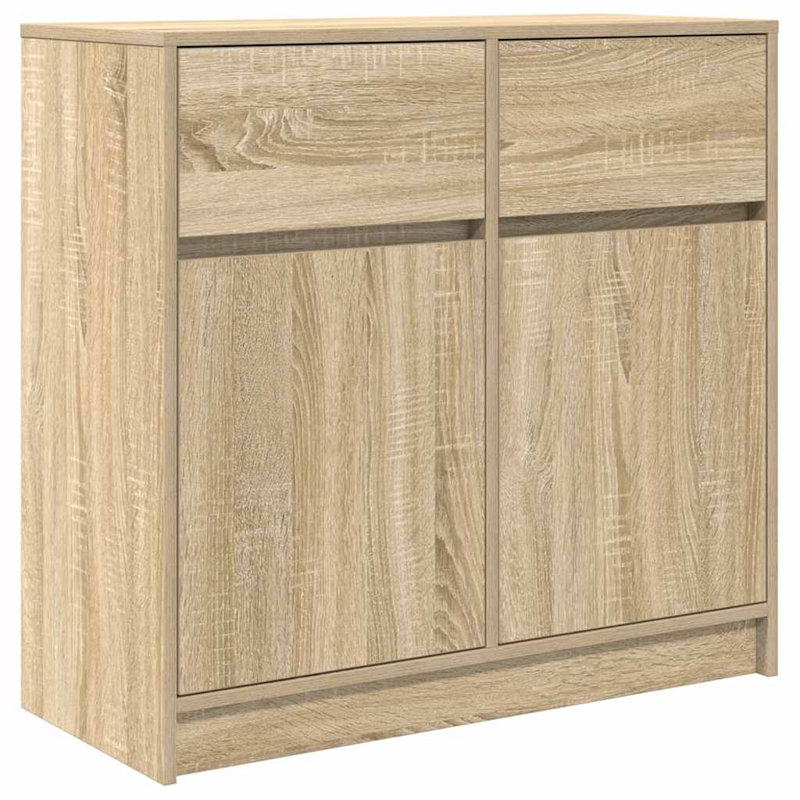 Sideboard With Drawer 80X34x76 Cm Engineered Wood, Sonoma Oak