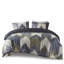Couette Mini King - Bleu marine, imprimé coton 200 fils, 2 taies d'oreiller assorties, taies d'oreiller carrées vendues séparément, King/Linge de lit