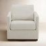 Bobbi Upholstered Swivel Armchair with Reversible Cushions