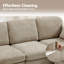 Sarang 128.61" Modern 8 Seats Upholstered Cloud Sectional Sofa With Ottomans-979231213