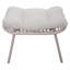Chaise longue de patio en corde tissée 3 pièces avec repose-pieds et table d'appoint