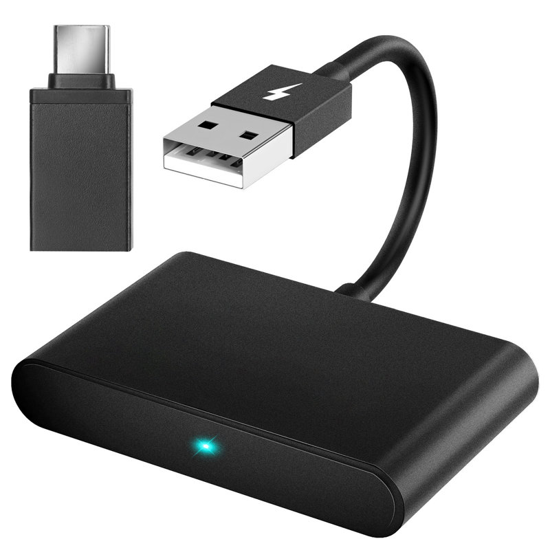 Adaptateur sans fil Android pour système d'infodivertissement dans la voiture 5GHz WiFi, Noir