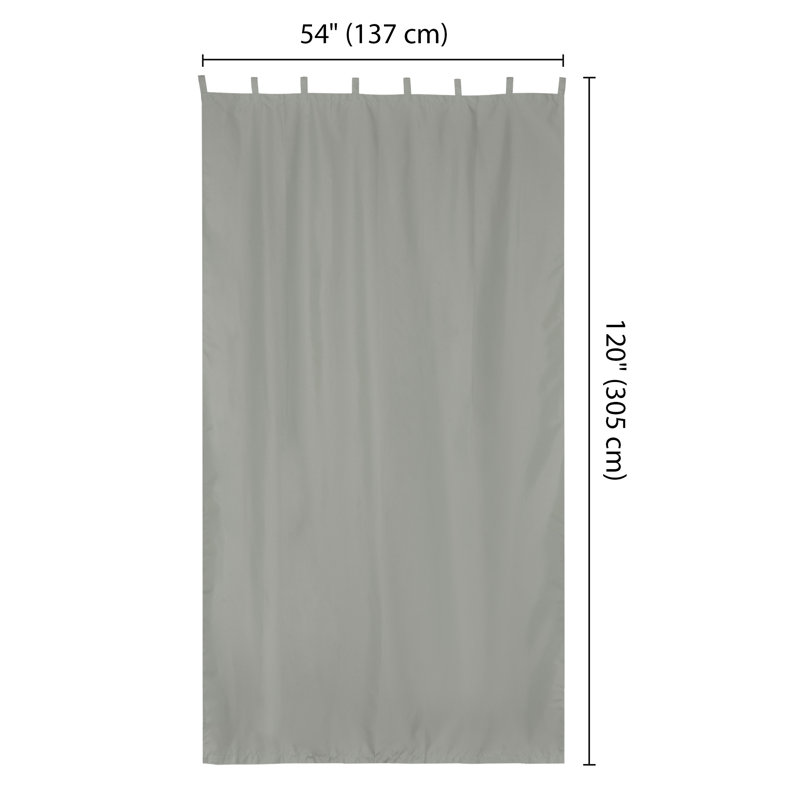 Rideau occultant en polyester Melvis, gris, L 54 po x 120 po, 4