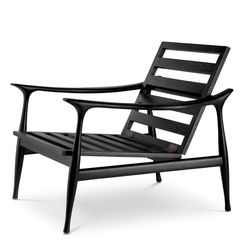 Manzo Armchair, Black, Black
