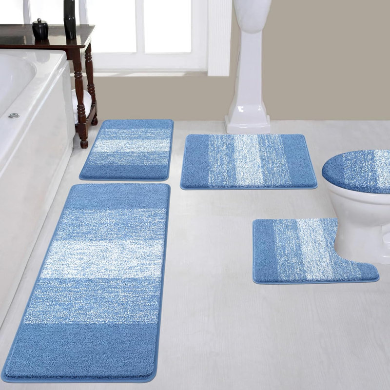 Microfiber / Microsuede Non-Slip Toilet Seat Cover, Blue