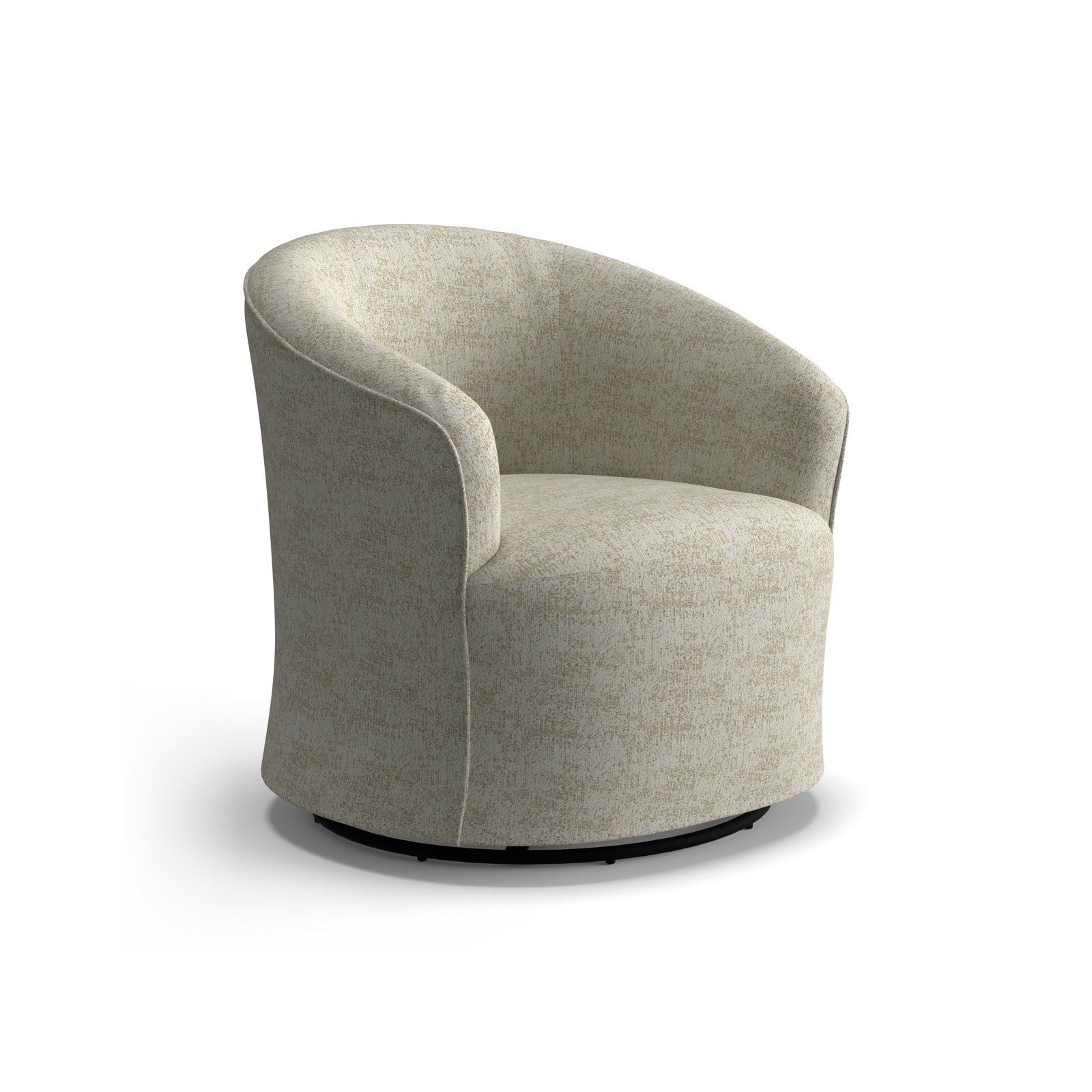 Jude Swivel Glider Accent Chair, Malibu Parchment Performance Chenille