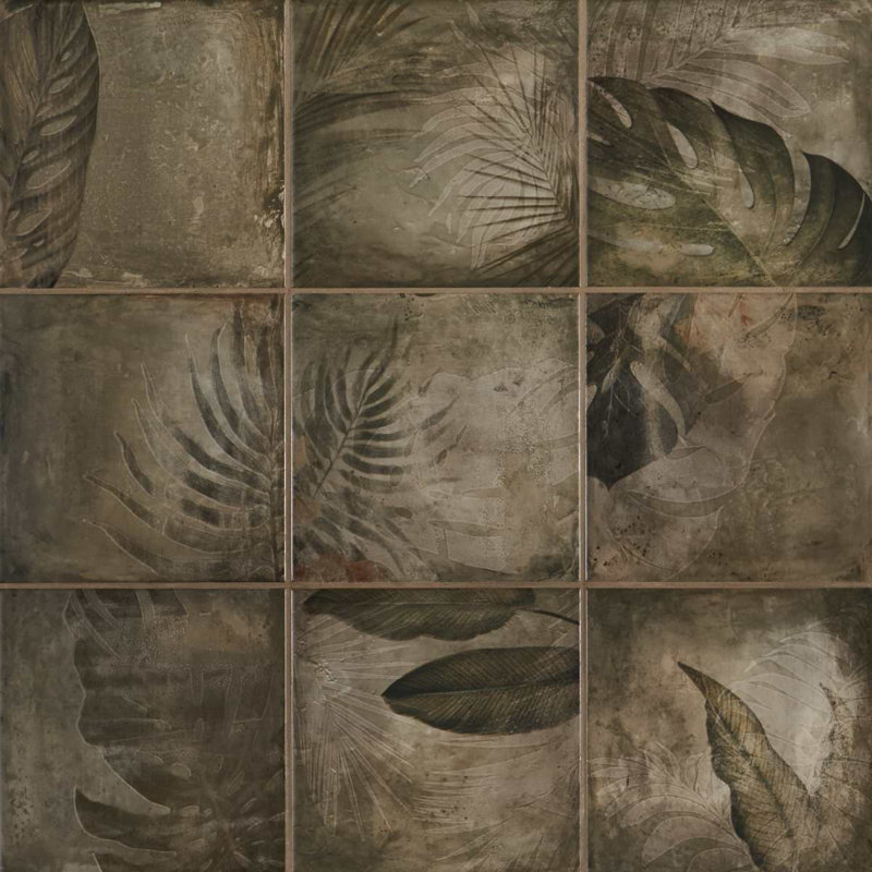 Angela Harris Wilder Papara Dark Deco 8X8 Matte Ceramic Tile
