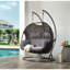 Chaise suspendue en tissu et osier