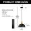 Luminaire suspendu 12 po pour îlot de cuisine traditionnel / classique en métal 12 po