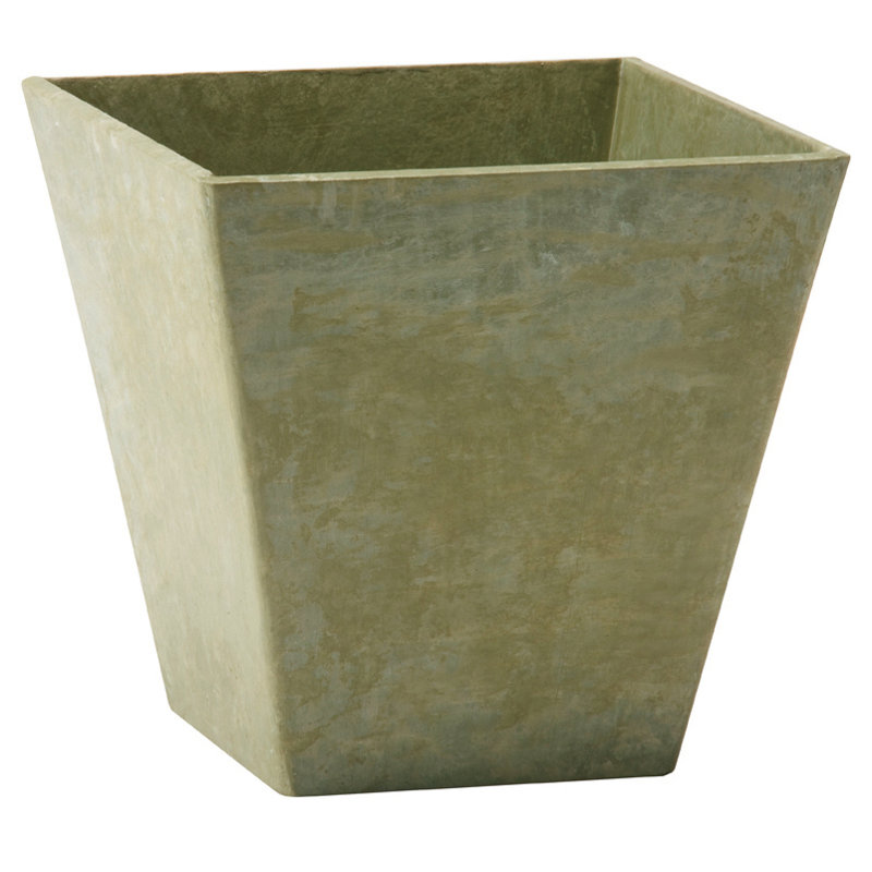 Pot à fleurs en pierre Alaunah, H 11,5 po x l 12 po x P 12 po, Sauge