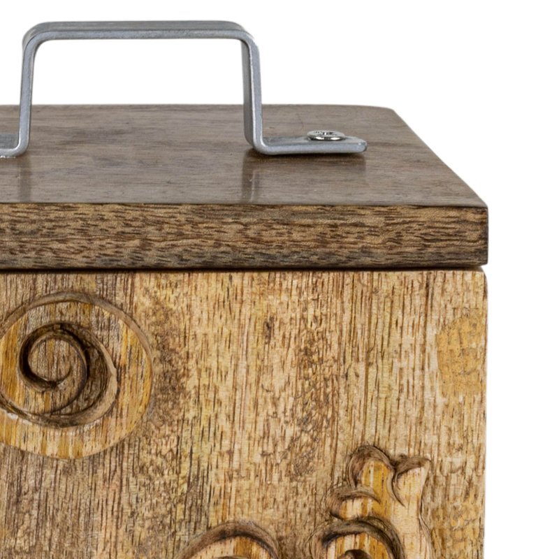 Boîte décorative en bois et métal Blaidyn