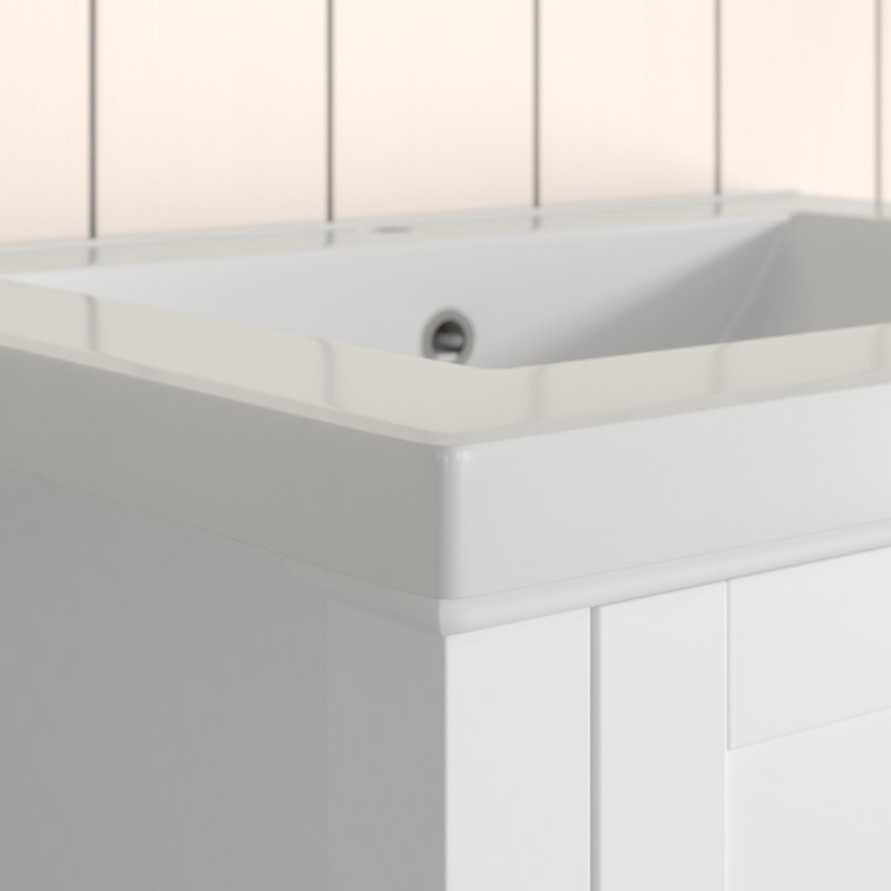 Ensemble de meuble-lavabo simple 24 po Modena, Blanc