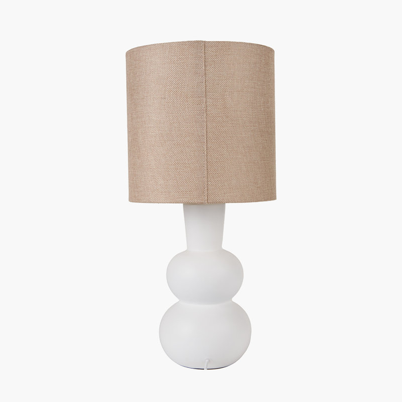 Rivoli Ceramic Table Lamp, Matt White