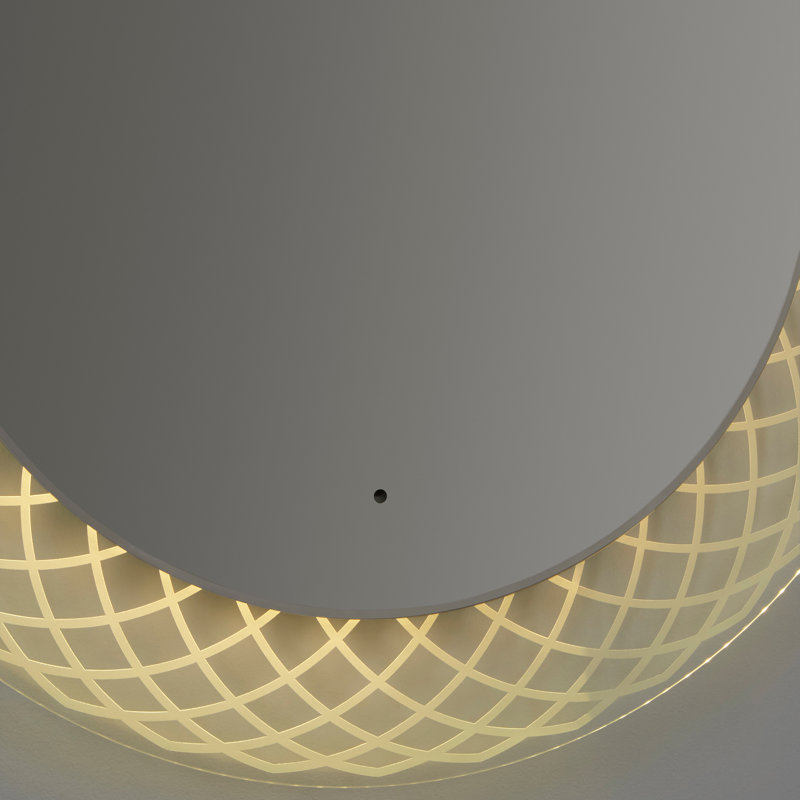 Perla Glass Round LED Mirror, 36" x 36"