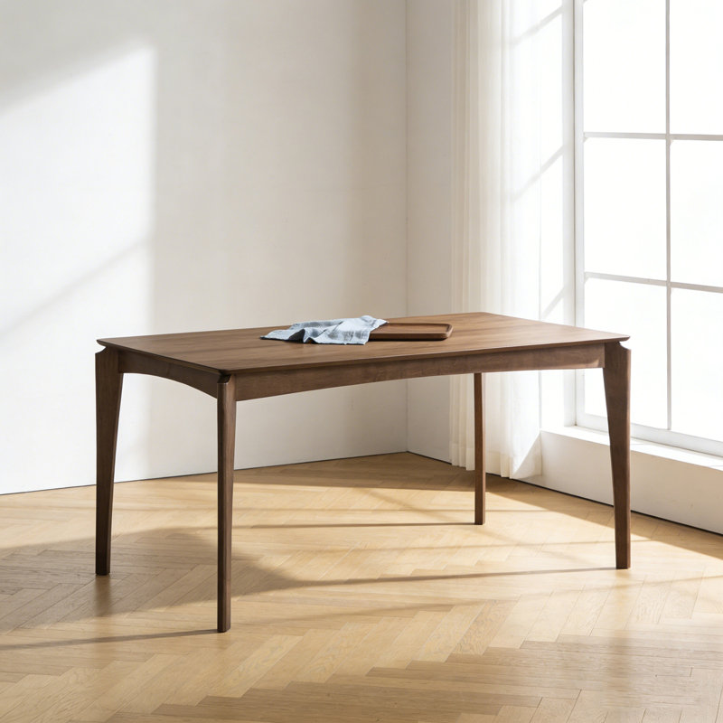 Rectangular Dining Table With Sturdy Wood Legs