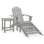 Chaise Adirondack en bois massif avec table Levens-793264166
