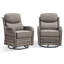 Chaises à bascule pivotantes en osier pour l'extérieur avec coussins de 6 po Deb-754742252-754742241